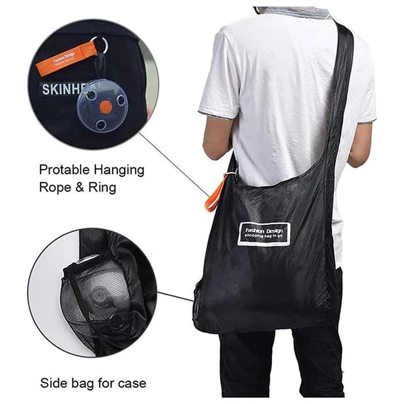 Foldable Retractable Supermarket Shopping Storage Bag rotating storage bag Environmentally Friendly and Reusable shopping bag