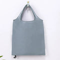 Solid Color Foldable Shopping Bag Reusable Travel Grocery Bag Eco-Friendly One Shoulder Handbag for Travel Supermarket Tote Bag