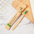 100Pcs Customized Laser Engraving LOGO Bamboo Toothbrushes Portable Eco Friendly Adults Wooden Tooth Brush Hotel Supply Product