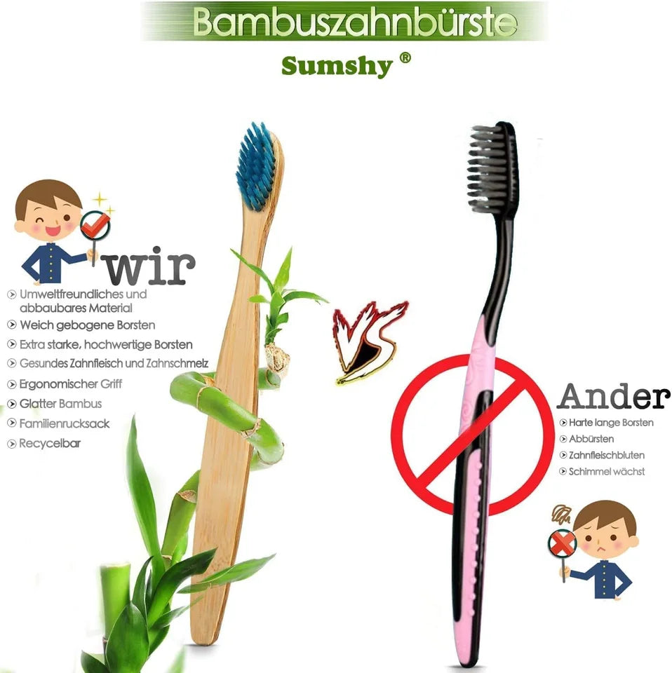 100Pcs Customized Laser Engraving LOGO Bamboo Toothbrushes Portable Eco Friendly Adults Wooden Tooth Brush Hotel Supply Product