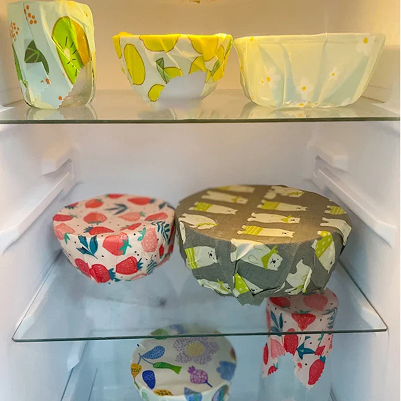 Reusable Food Fresh Keeping Cloth Organic Storage Natural Grade Beeswax Food Wrap Eco Friendly Kitchen Plastic Bag Organizers