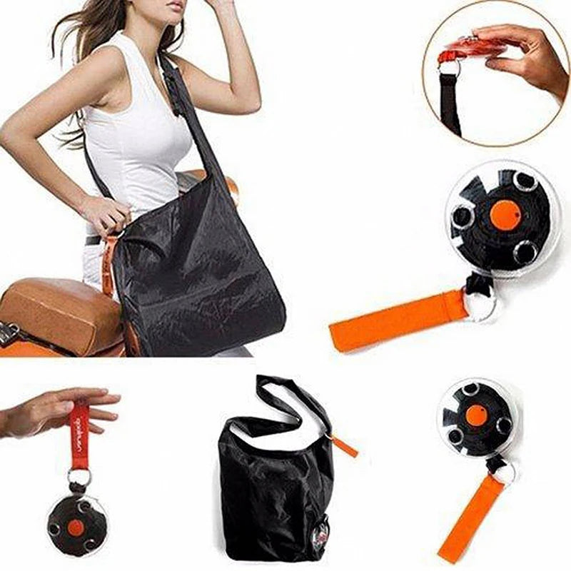 Foldable Retractable Supermarket Shopping Storage Bag rotating storage bag Environmentally Friendly and Reusable shopping bag