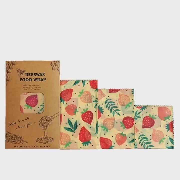 Reusable Food Fresh Keeping Cloth Organic Storage Natural Grade Beeswax Food Wrap Eco Friendly Kitchen Plastic Bag Organizers